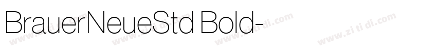 BrauerNeueStd Bold字体转换